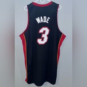 D Wade adidas Authentics Black Miami Heat Throwback Jersey #3 Men’s XL